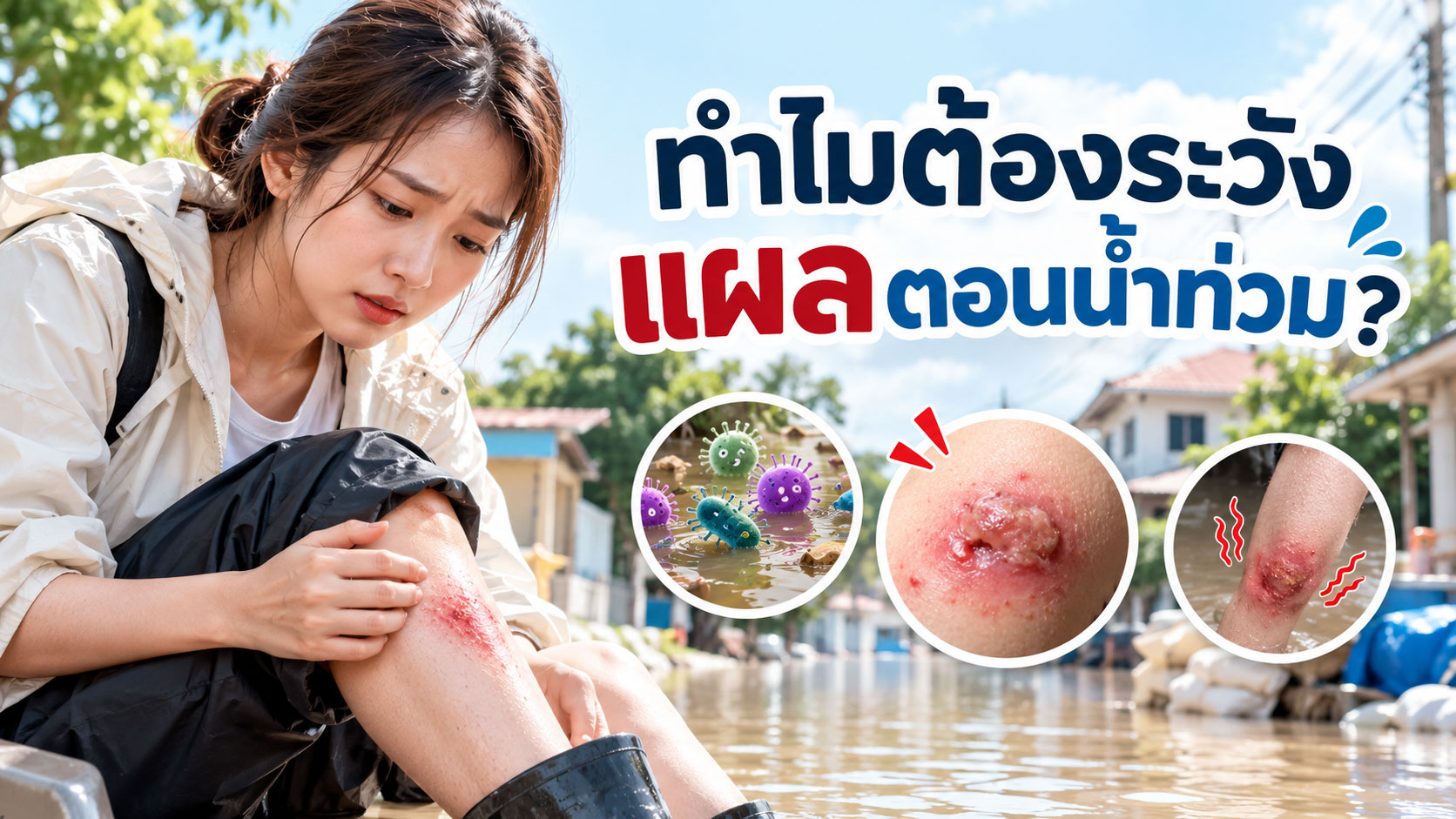 ทำไมต้องระวังแผลตอนน้ำท่วม? ไข้ฉี่หนู ไข้ดิน และการติดเชื้อที่อาจรุนแรงถึงชีวิต